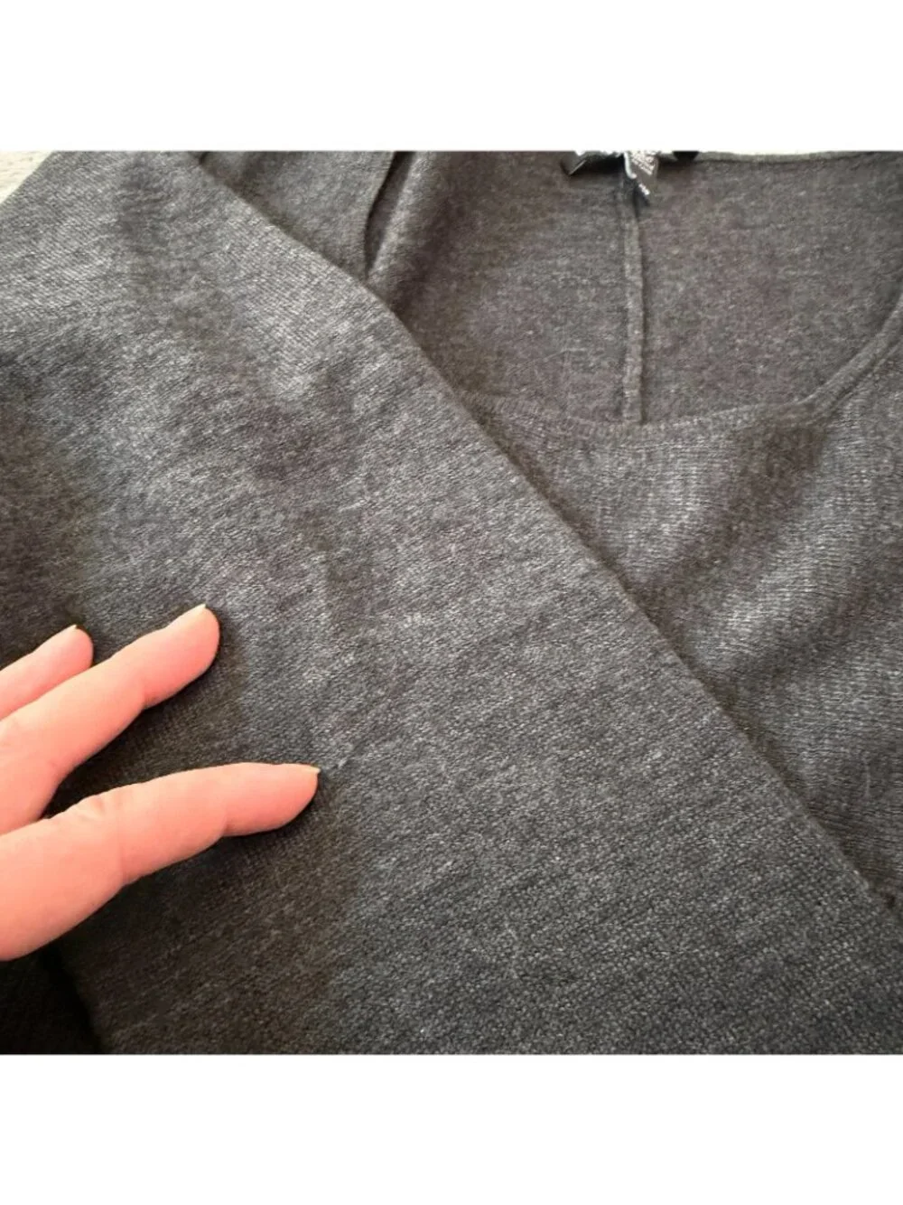 Eileen Fisher Gray Long Sleeve Merino Wool Alpaca Sweater Womens XS